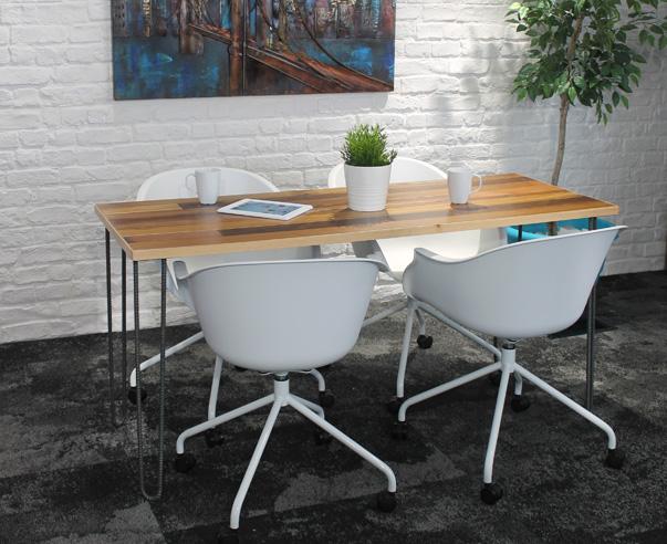 Desks - Reclaimed Wood Rebar Writing Desk