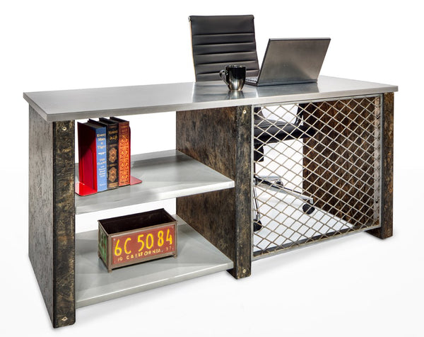 Desks - Urban Junior Industrial Credenza/Desk With Storage