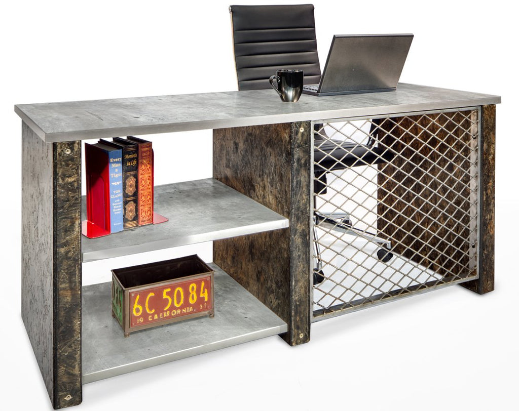 Desks - Urban Junior Industrial Credenza/Desk With Storage