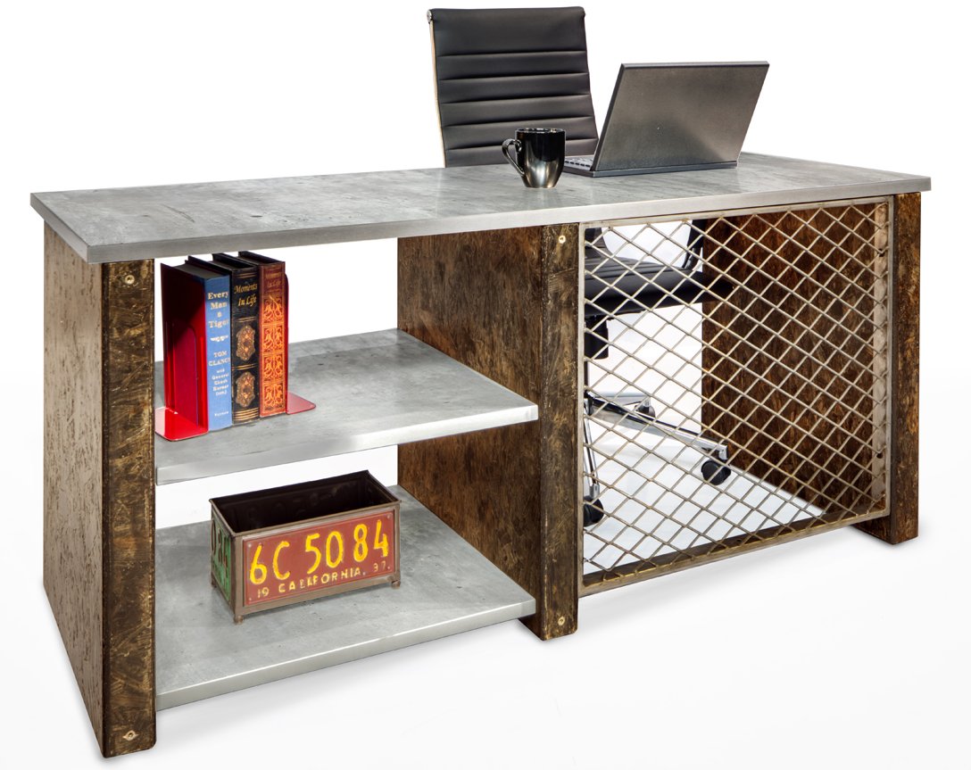 Desks - Urban Junior Industrial Credenza/Desk With Storage