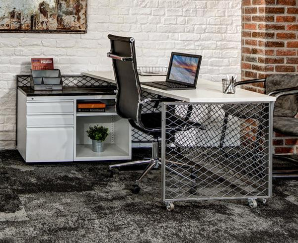 Table - Secretary/Reception/ Modern-Industrial Workstation