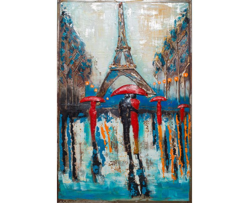 Streets of Paris Metal Wall Art