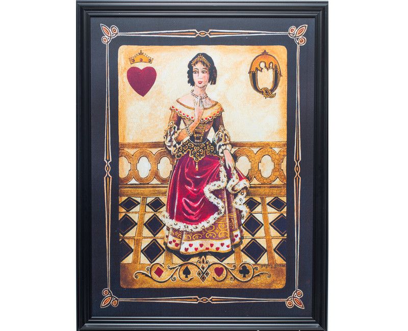 Vintage Queen of Hearts Wall Art