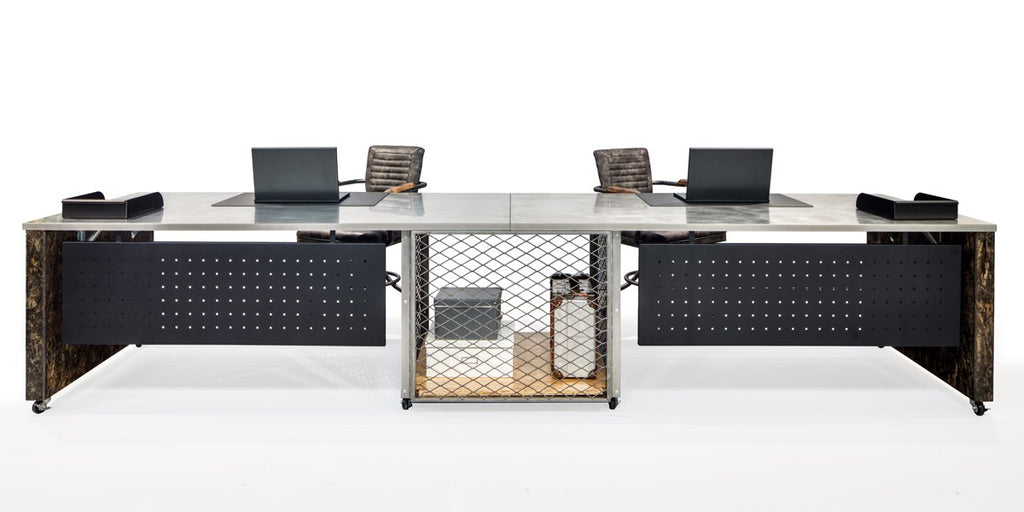 Desks - Industrial 2 Pack Desks With Storage