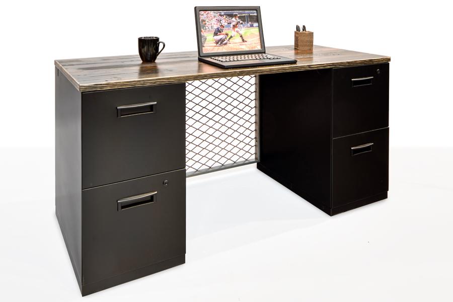 Desks - Intraurban Reclaimed Wood Desk With Storage