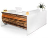 Desks - L Shape Barrel Front Desk With Hutch And File - Reclaimed Wood