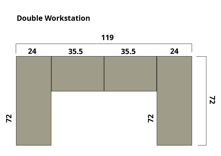Desks - Proline Office Work Station (Single Or Double)