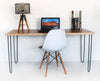 Desks - Reclaimed Wood Rebar Writing Desk
