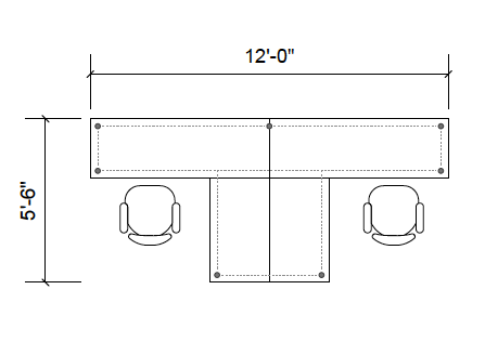 DESKS/TABLES - Chroma Double Workstation With Return