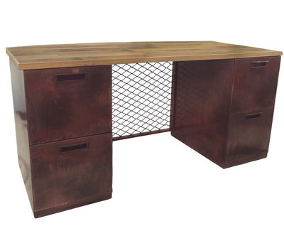 Desks - Urban-Industrial Bow Front Executive Desk