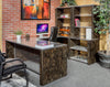 Desks - Urban Junior U Shape Industrial Desk With Storage Shelves