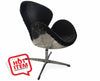 Seating - Black Aviator Riveted Swivel Chair