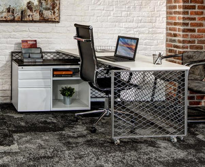 Table - Secretary/Reception/ Modern-Industrial Workstation