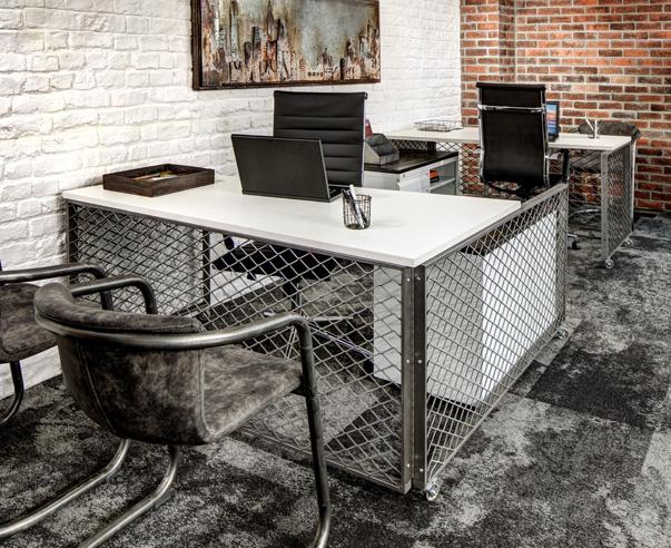 Table - Secretary/Reception/ Modern-Industrial Workstation